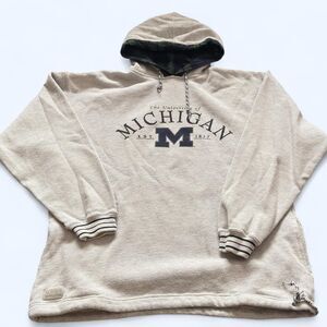 Michigan Wolverines Reverse Hoodie with plaid hood XL